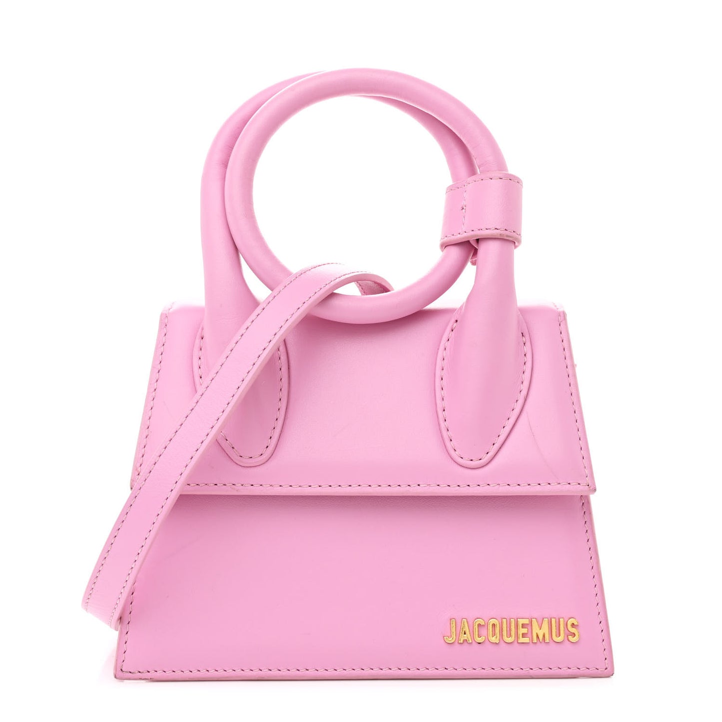 Smooth Calfskin Le Chiquito Noeud Light Pink