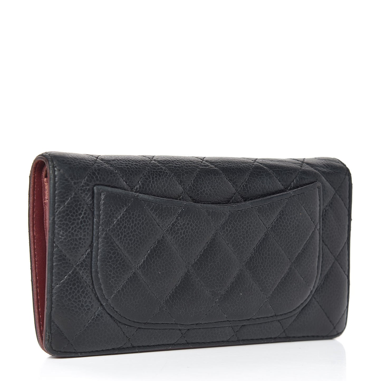 Caviar Quilted Yen Wallet Black