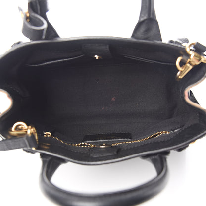 Burberry Grainy Calfskin House Check Small Banner Tote Black 5 of 16