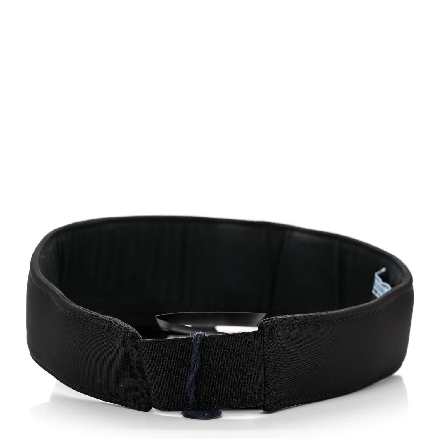 Prada Nylon Triango Metal Triangle Logo Womens Visor M Black 6 of 9