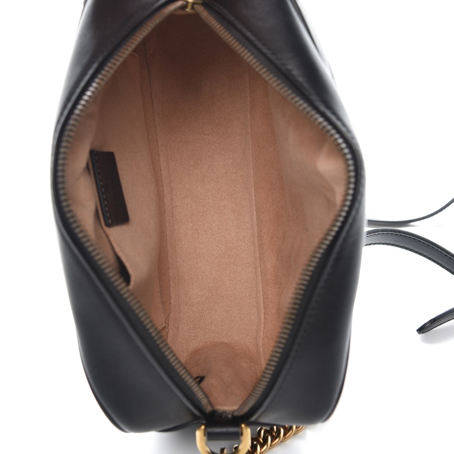 Calfskin Matelasse Small GG Marmont Chain Shoulder Bag Black