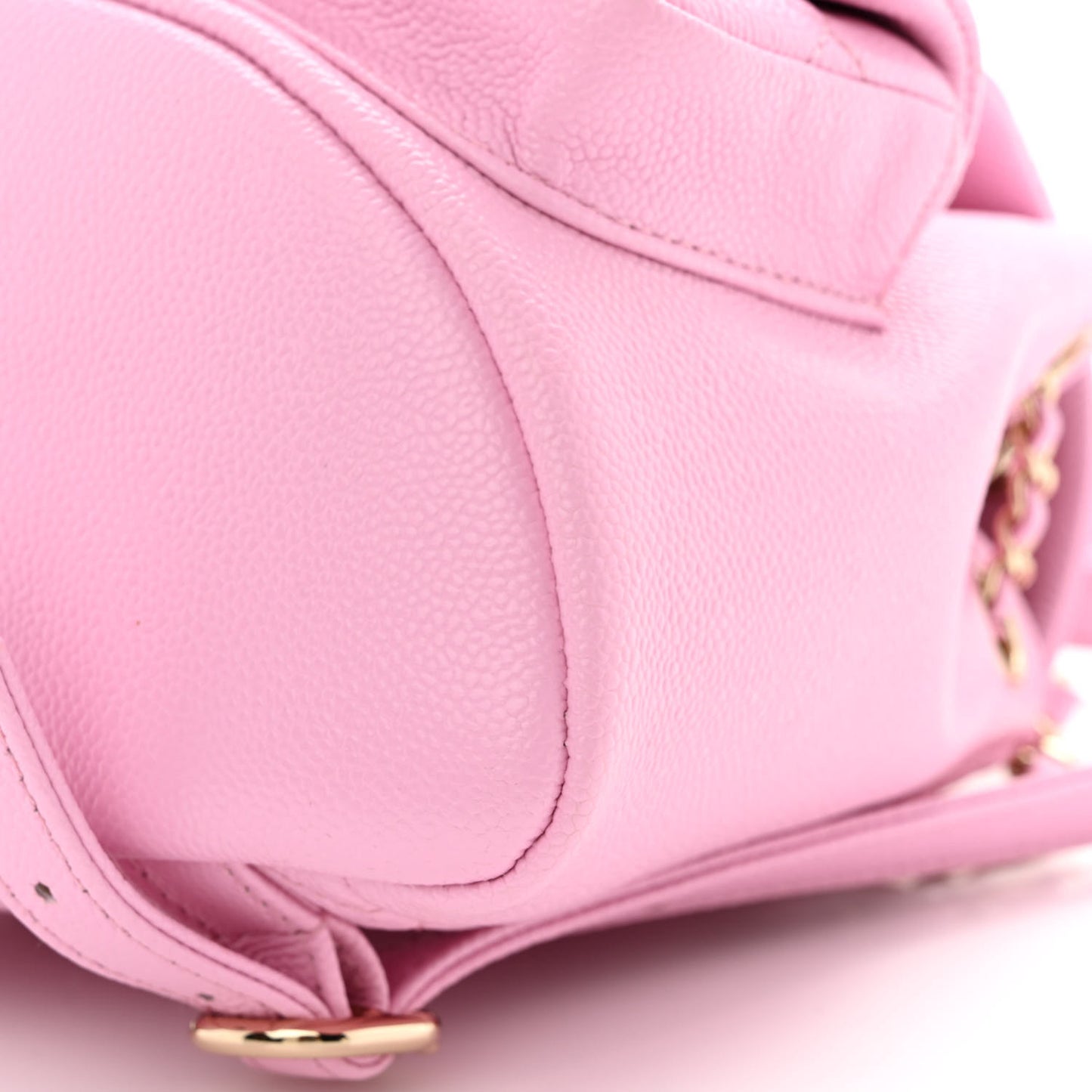 Shiny Caviar Quilted Small Duma Pockets Drawstring Backpack Lilac