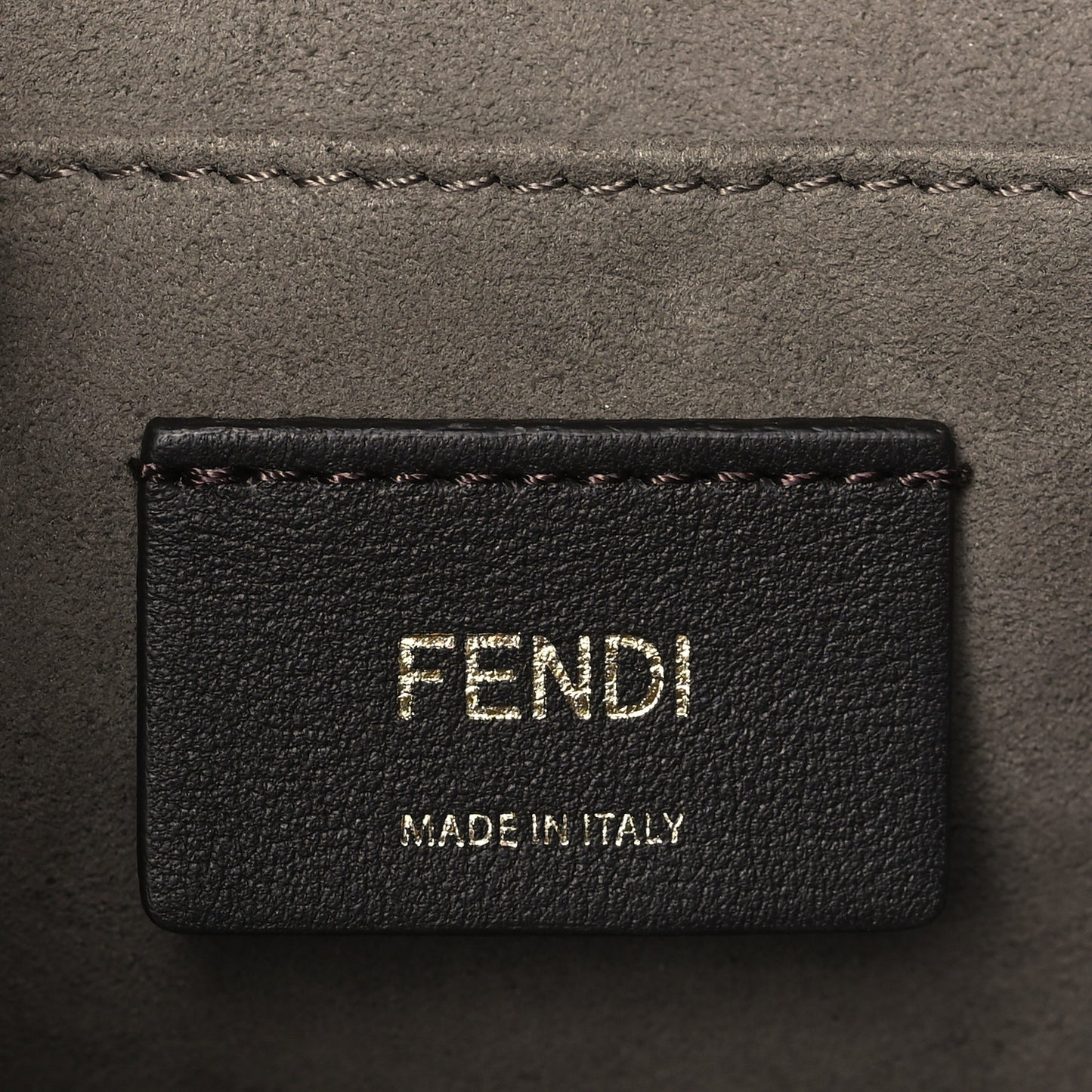 Vitello Century F is Fendi Bi-Color FF 1974 Embossed Small Kan I Shoulder Bag Maya Black