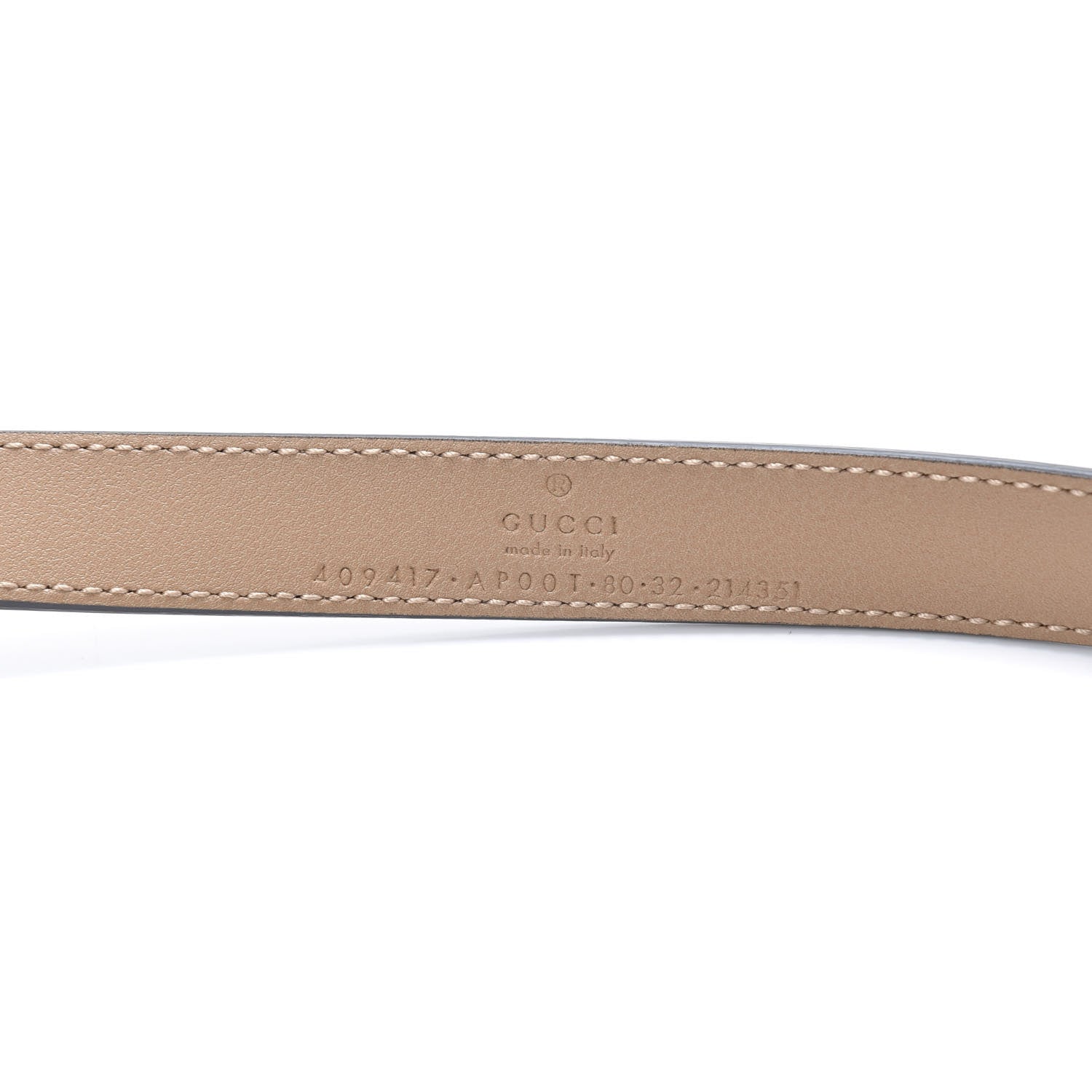 Gucci Calfskin Double G 20mm Belt 80 32 Porcelain Rose 3 of 5