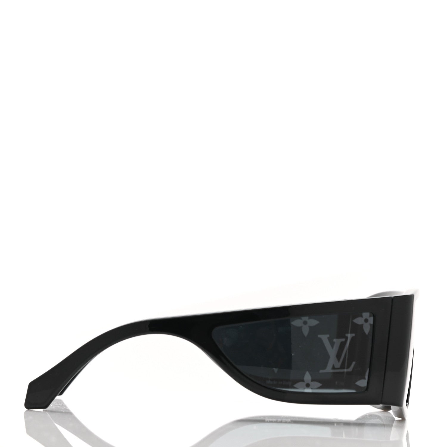 Louis Vuitton Acetate Monogram Sideway Sunglasses Z1451U Black 4 of 9