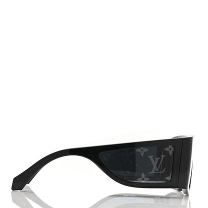 Louis Vuitton Acetate Monogram Sideway Sunglasses Z1451U Black 4 of 9