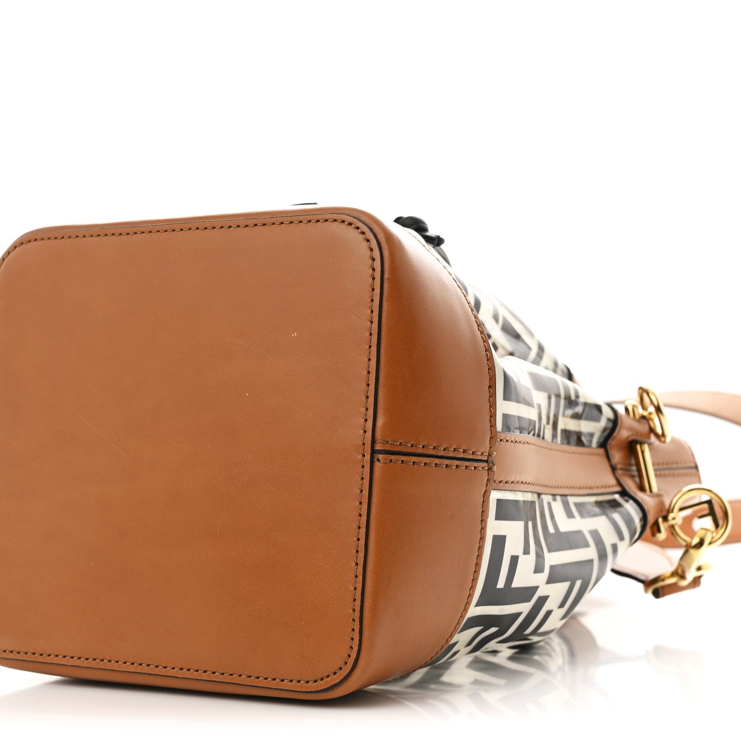 Fendi TPU FF Vitello Aura F is Fendi Grande Mon Tresor Bucket Bag Black Cuoio 11 of 11