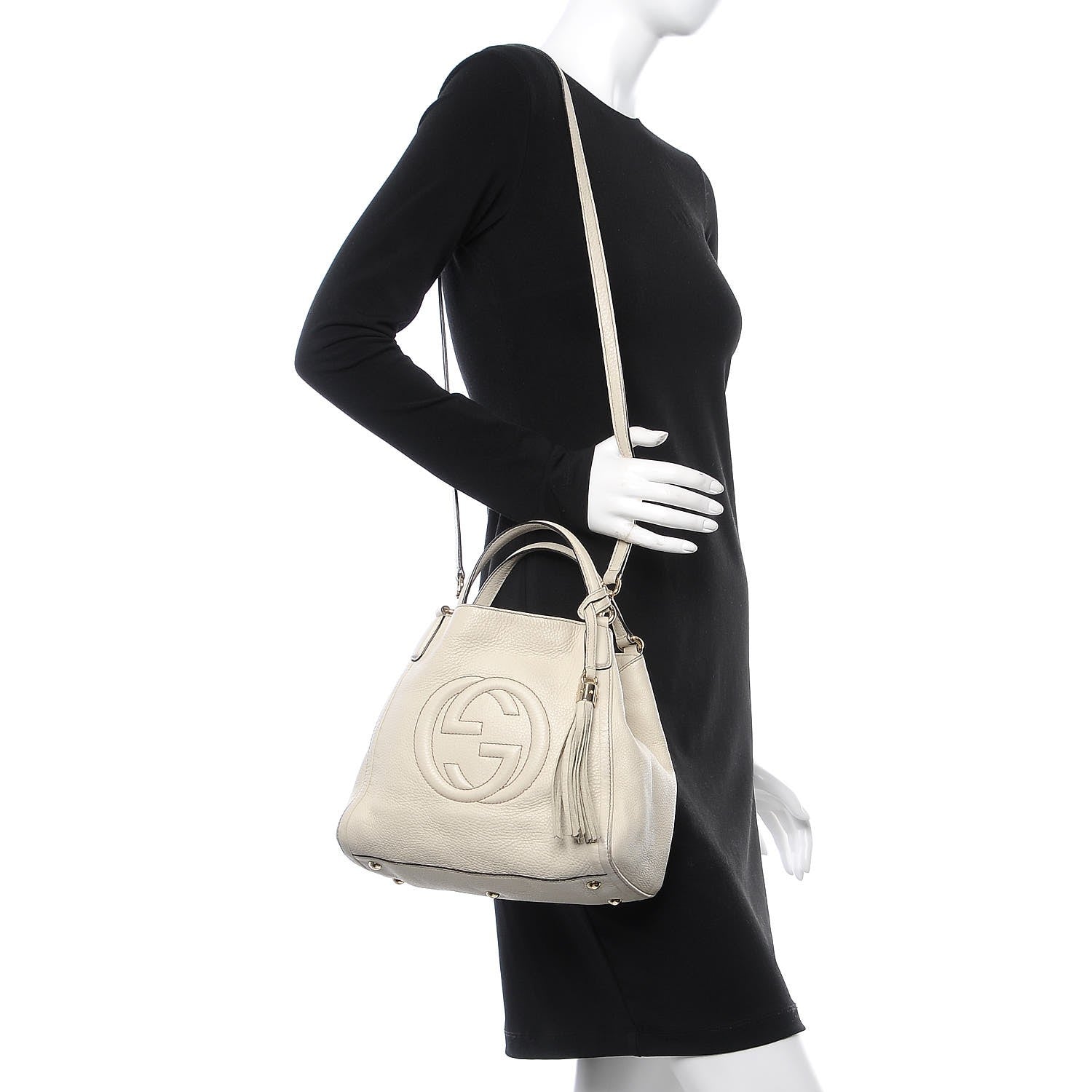 Gucci Cellarius Calfskin Small Soho Shoulder Bag Mystic White 2 of 8