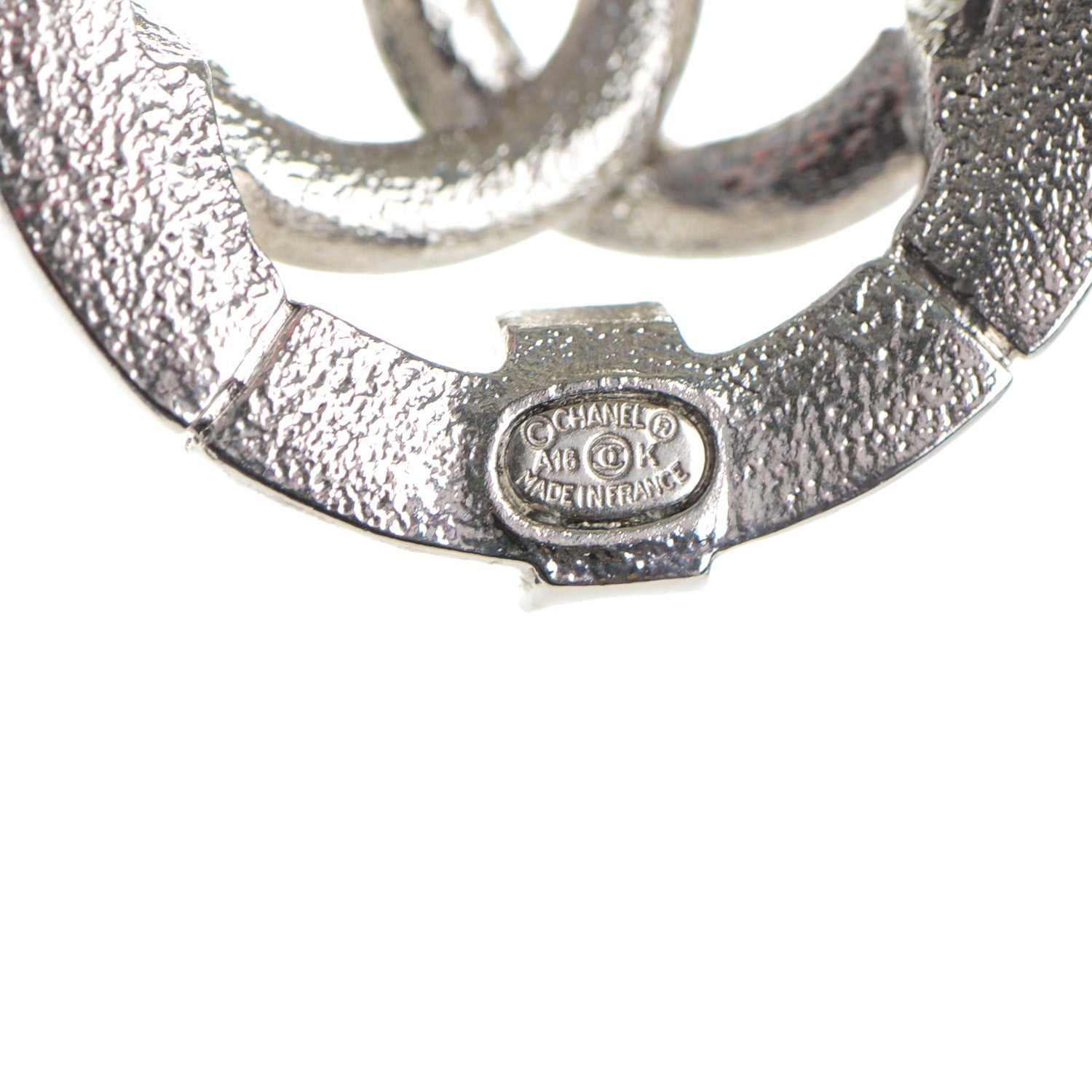 Chanel Baguette Crystal CC Brooch Silver Blue 4 of 4