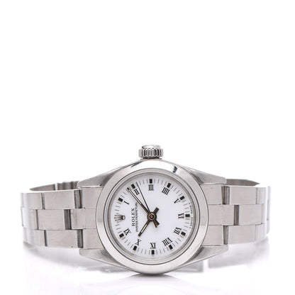 Rolex Stainless Steel 24mm Oyster Perpetual Watch White Roman 67180 3 of 8