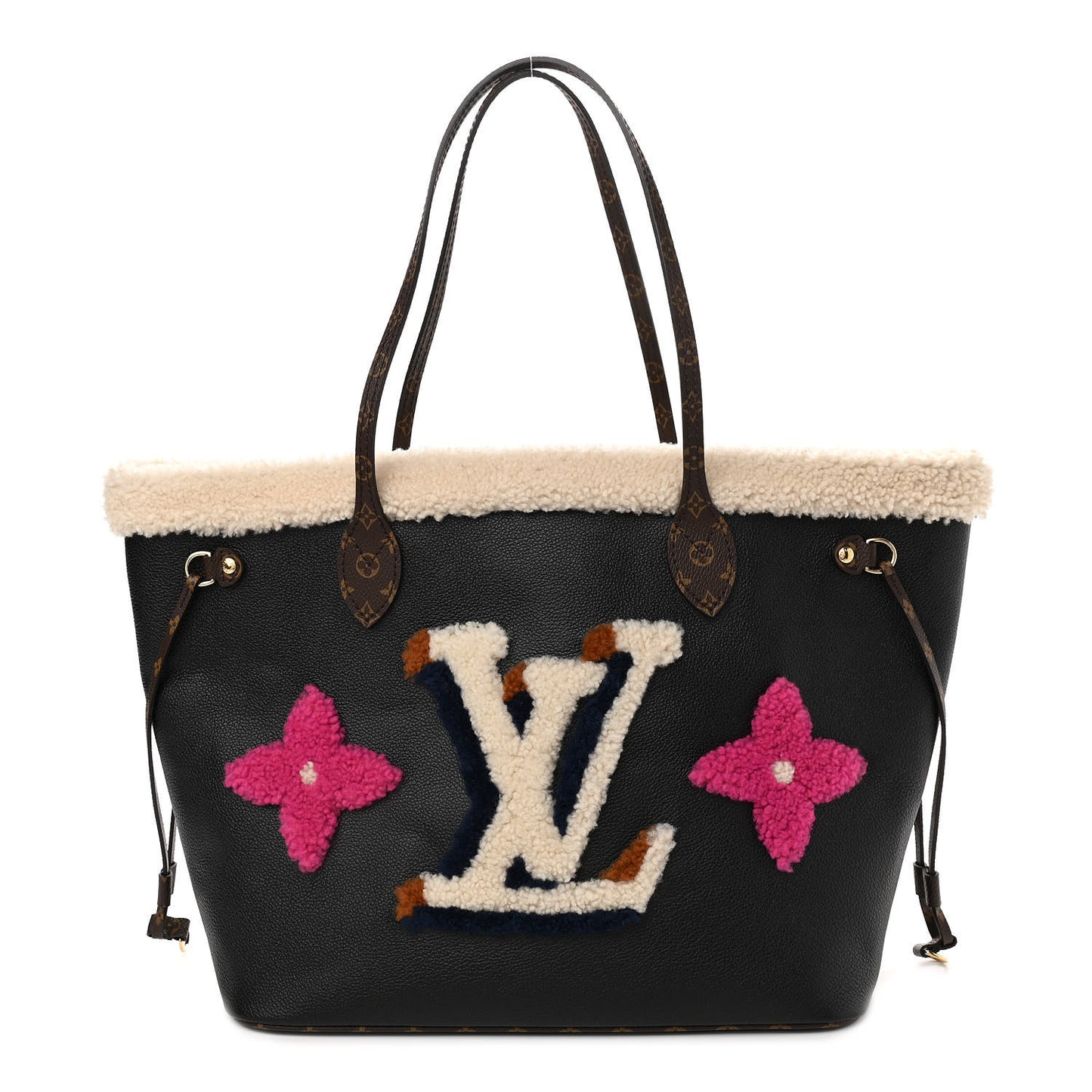 Calfskin Monogram Teddy Neverfull MM Black