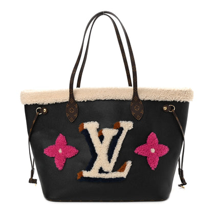 Louis Vuitton Calfskin Monogram Teddy Neverfull MM Black 1 of 10