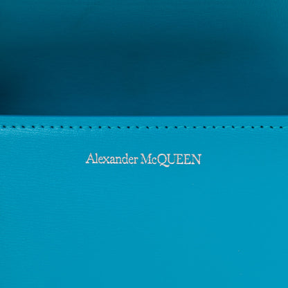 Alexander McQueen Smooth Calfskin Four Ring Knuckle Mini Chain Clutch Blue 6 of 9