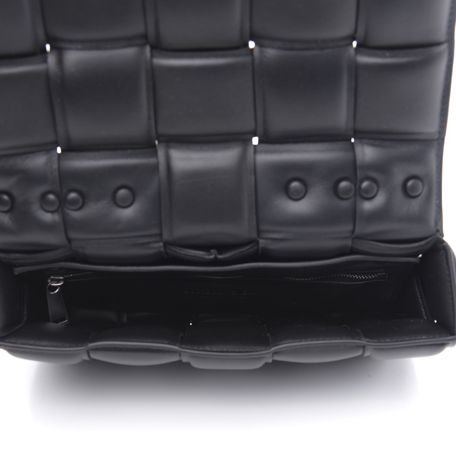 Bottega Veneta Lambskin Maxi Intreccio Padded Chain Cassette Crossbody Bag Black 5 of 10