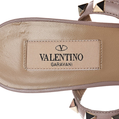 Valentino Garavani Patent Rockstud Ankle Strap Low Heel Pumps 36 Pink Poudre 7 of 10