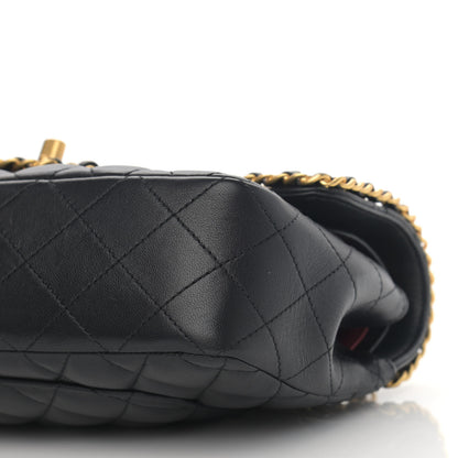 Chanel Lambskin Timeless Classic Chained Double Flap Black 9 of 11