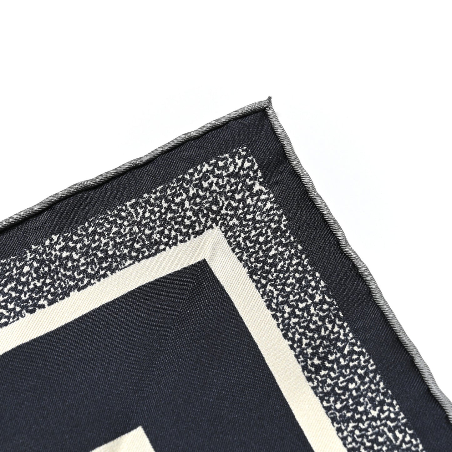 Silk Oblique Diortwin Square Scarf 90 Grey Navy Blue Black