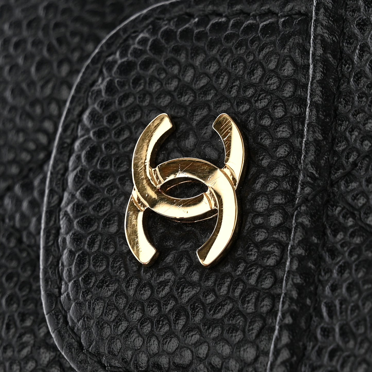 Caviar Quilted Large Flap Wallet Black