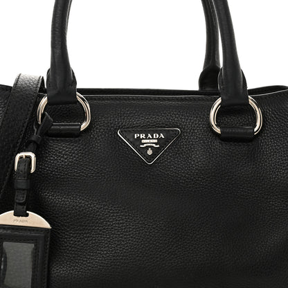 Prada Vitello Phenix Top Handle Bag Black 9 of 15
