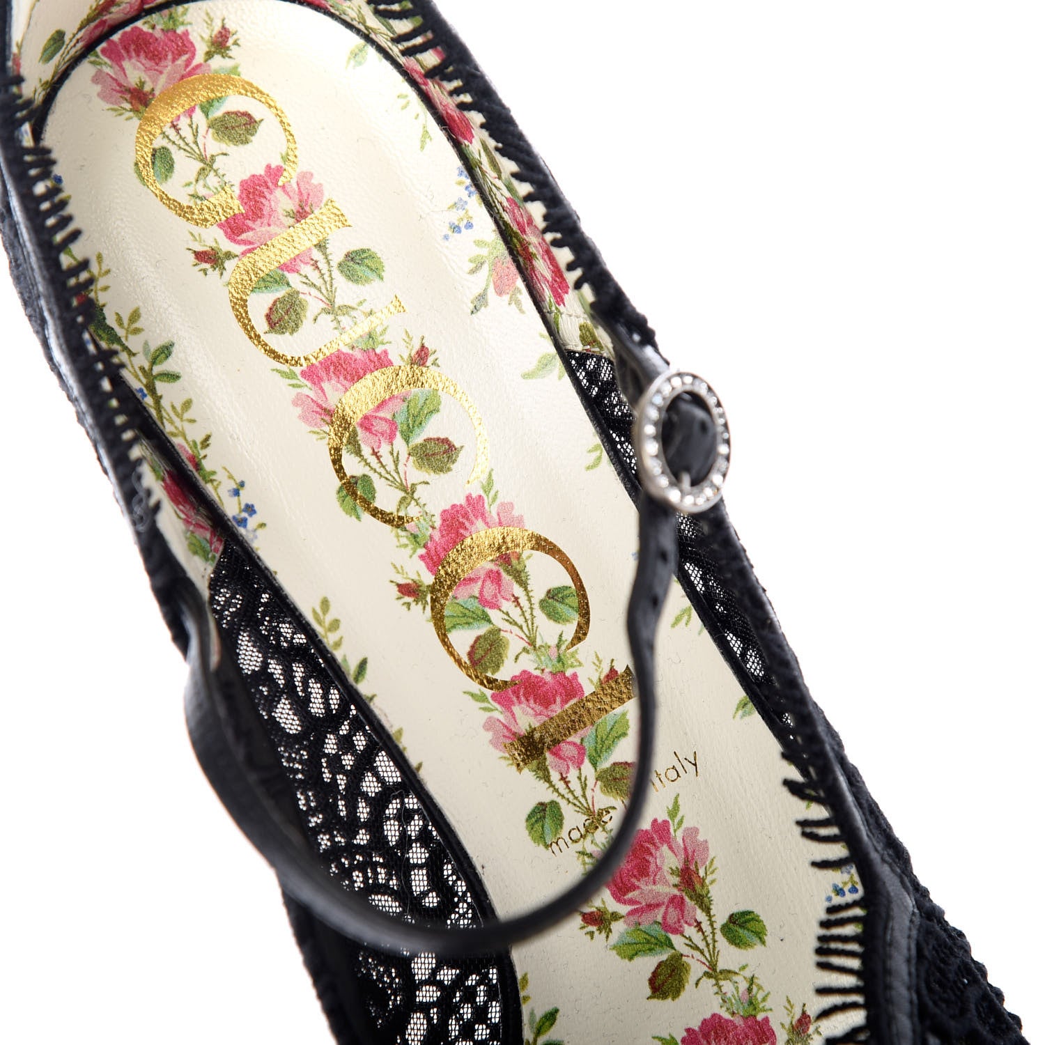Gucci Lace Pizzo Venice Pumps 40.5 Black 8 of 9