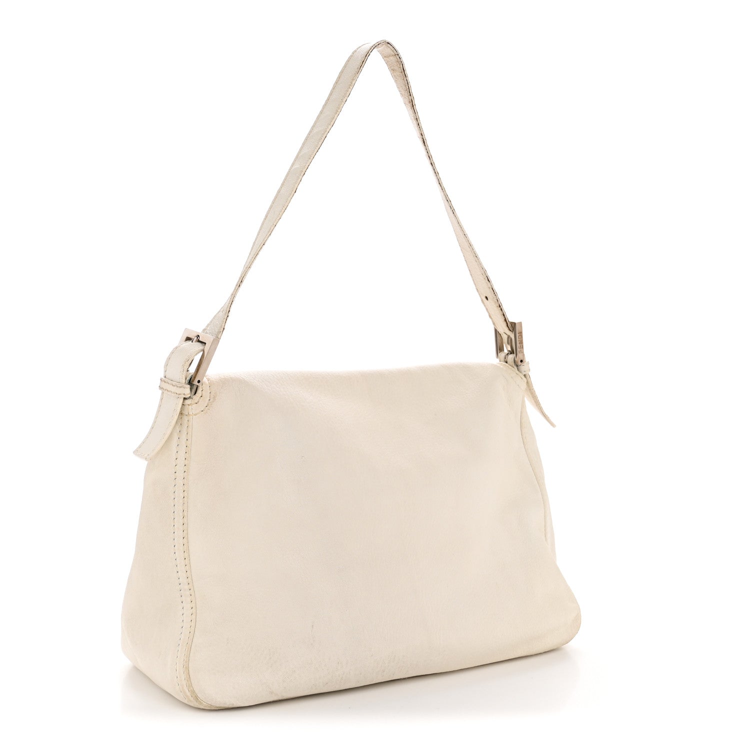 Fendi Nappa Elefante Big Forever Mama Baguette White 3 of 14