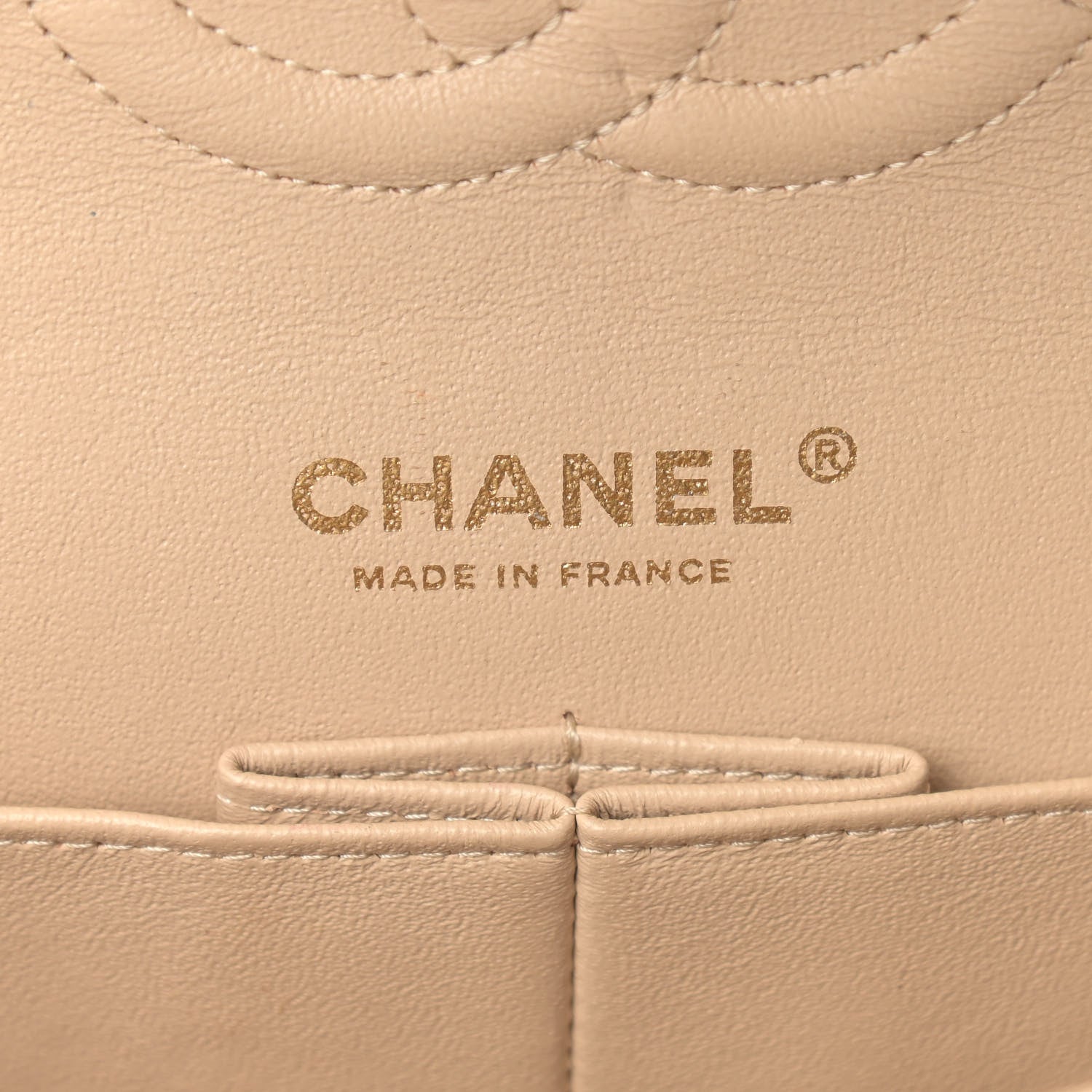 Chanel Lambskin Quilted Medium Double Flap Beige 5 of 18
