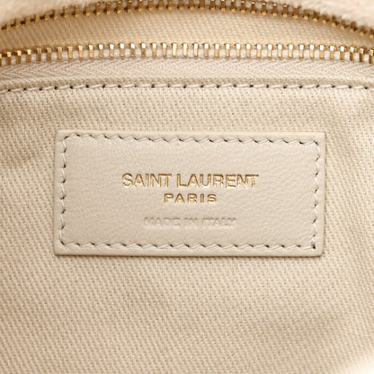 Saint Laurent Terrycloth Summer Print Quilted Small Loulou Puffer Monogram Chain Satchel Multicolor White 6 of 10