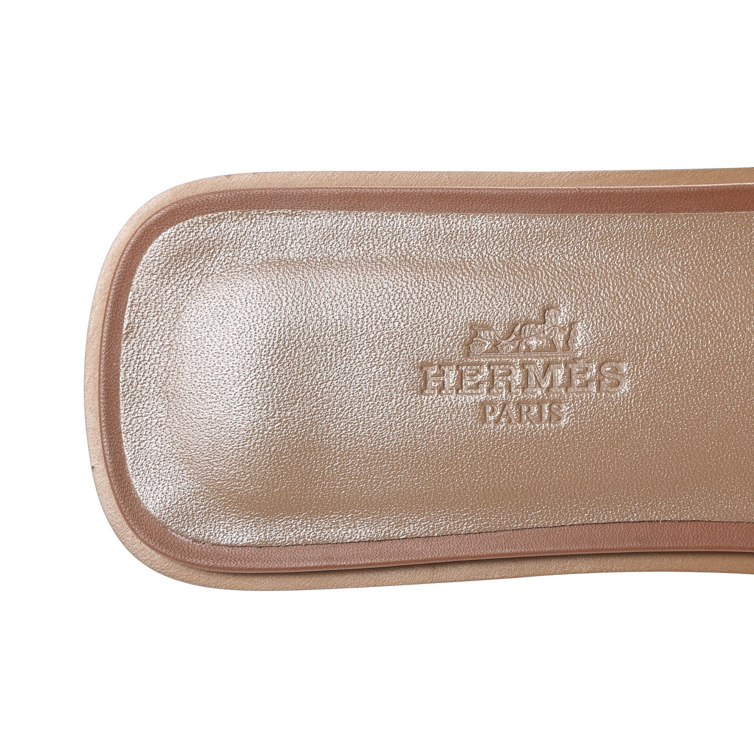 Hermes Box Calfskin Oran Sandals 40 Gold 7 of 11
