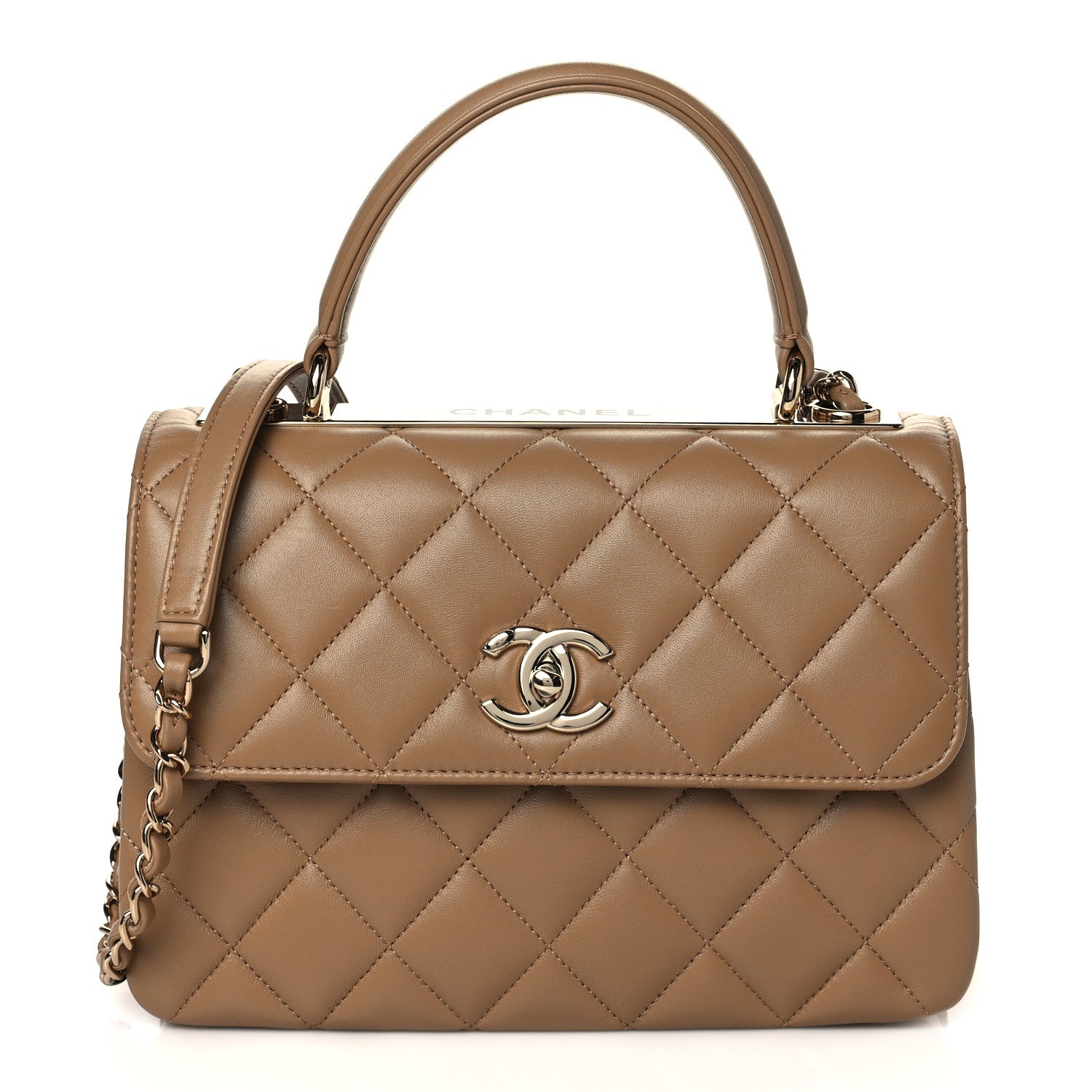 Chanel Lambskin Quilted Small Trendy CC Dual Handle Flap Bag Beige 1 of 11
