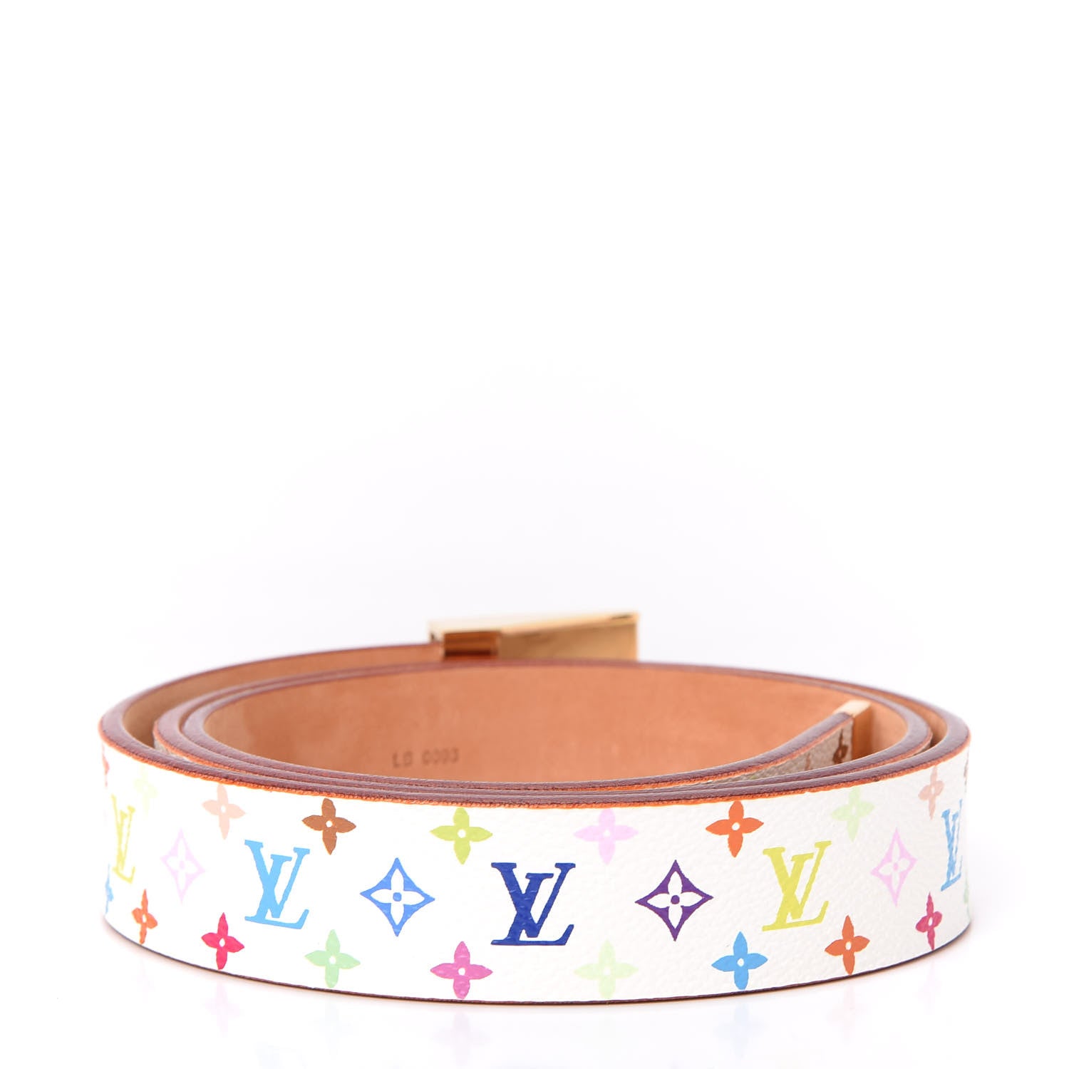 Louis Vuitton Monogram Multicolor Ceinture Belt 90 36 White 2 of 6
