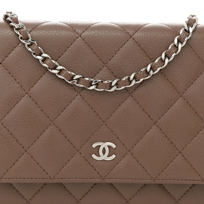 Chanel Caviar Quilted Wallet on Chain WOC Brown 9 of 11