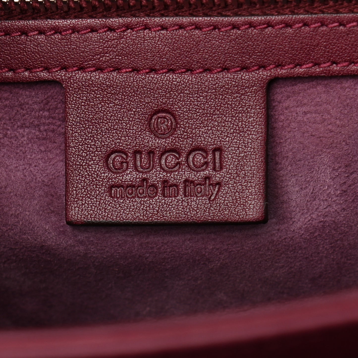 Regent Calfskin Small Lady Lock Briefcase Clutch Purple Wine
