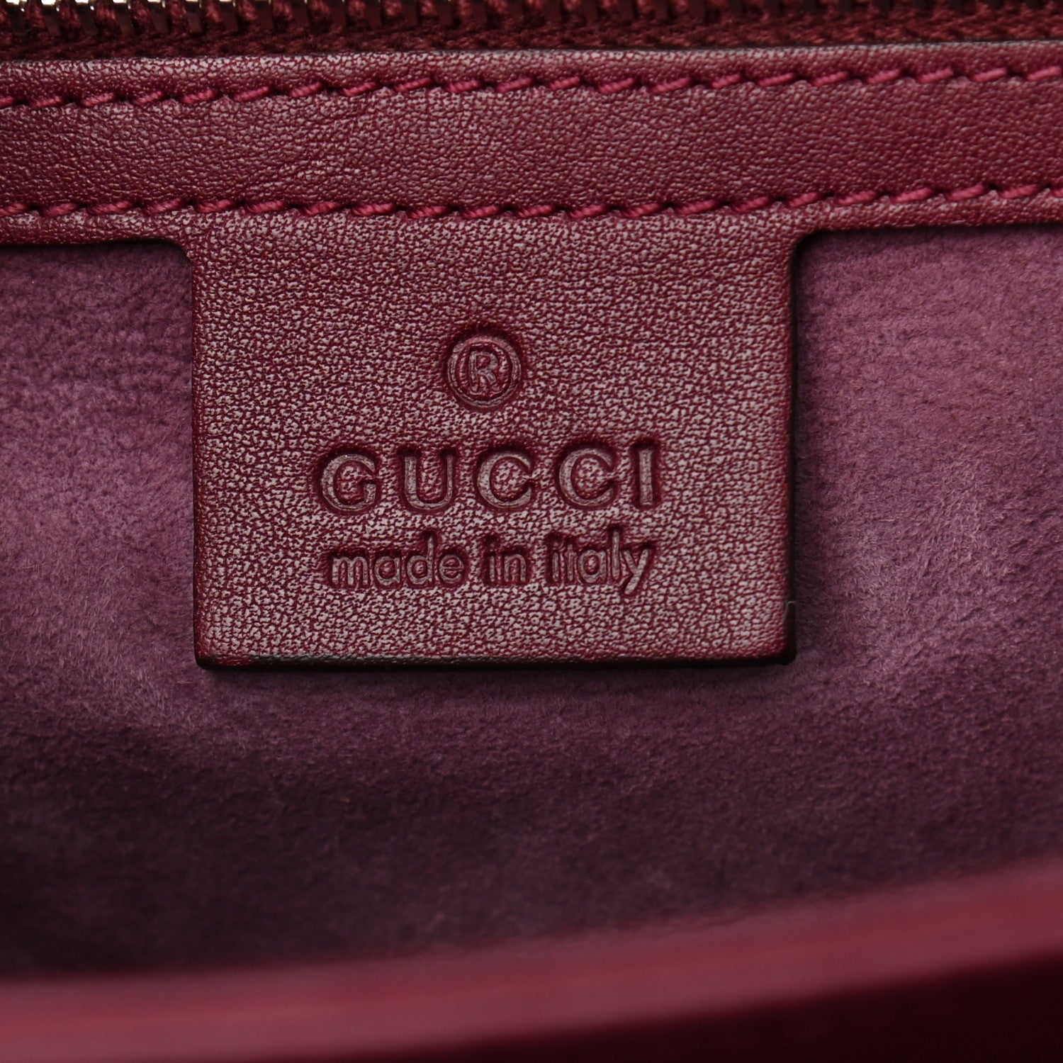 Gucci Regent Calfskin Small Lady Lock Briefcase Clutch Purple Wine 6 of 12