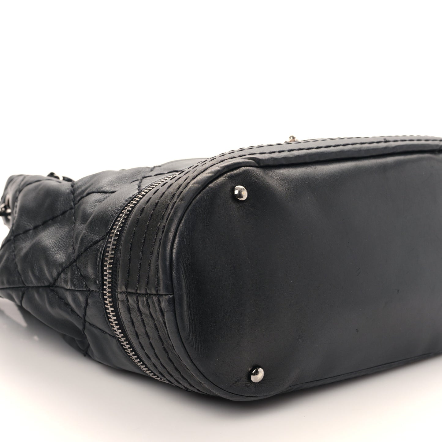 Lambskin Expandable Tote Black