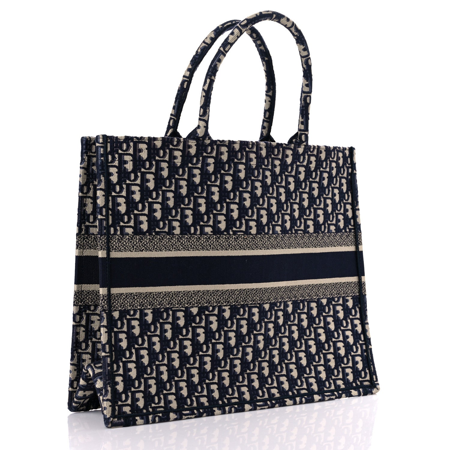 Christian Dior Oblique Book Tote Blue Multicolor 3 of 11