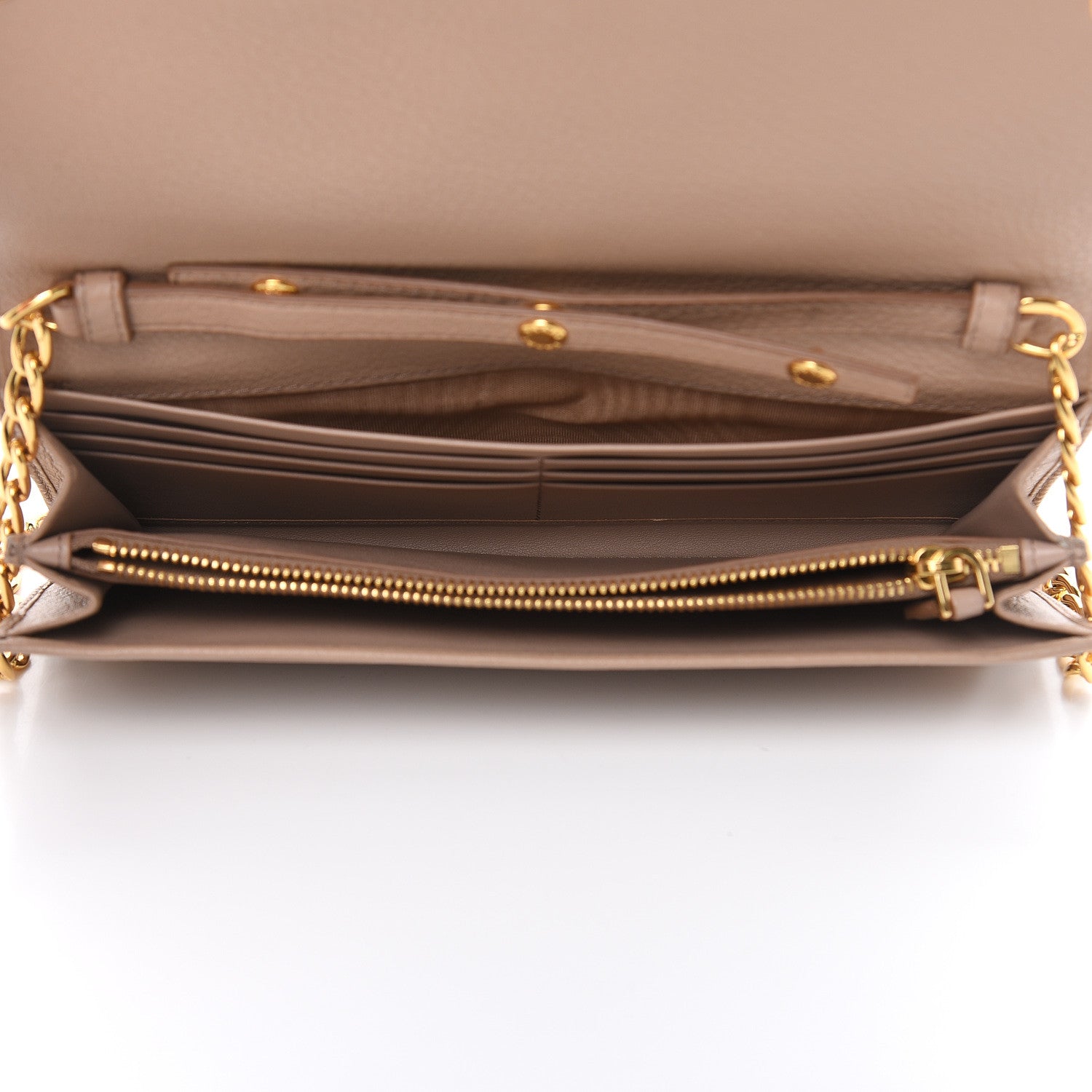 Prada Vitello Daino Chain Wallet Cammeo 5 of 11