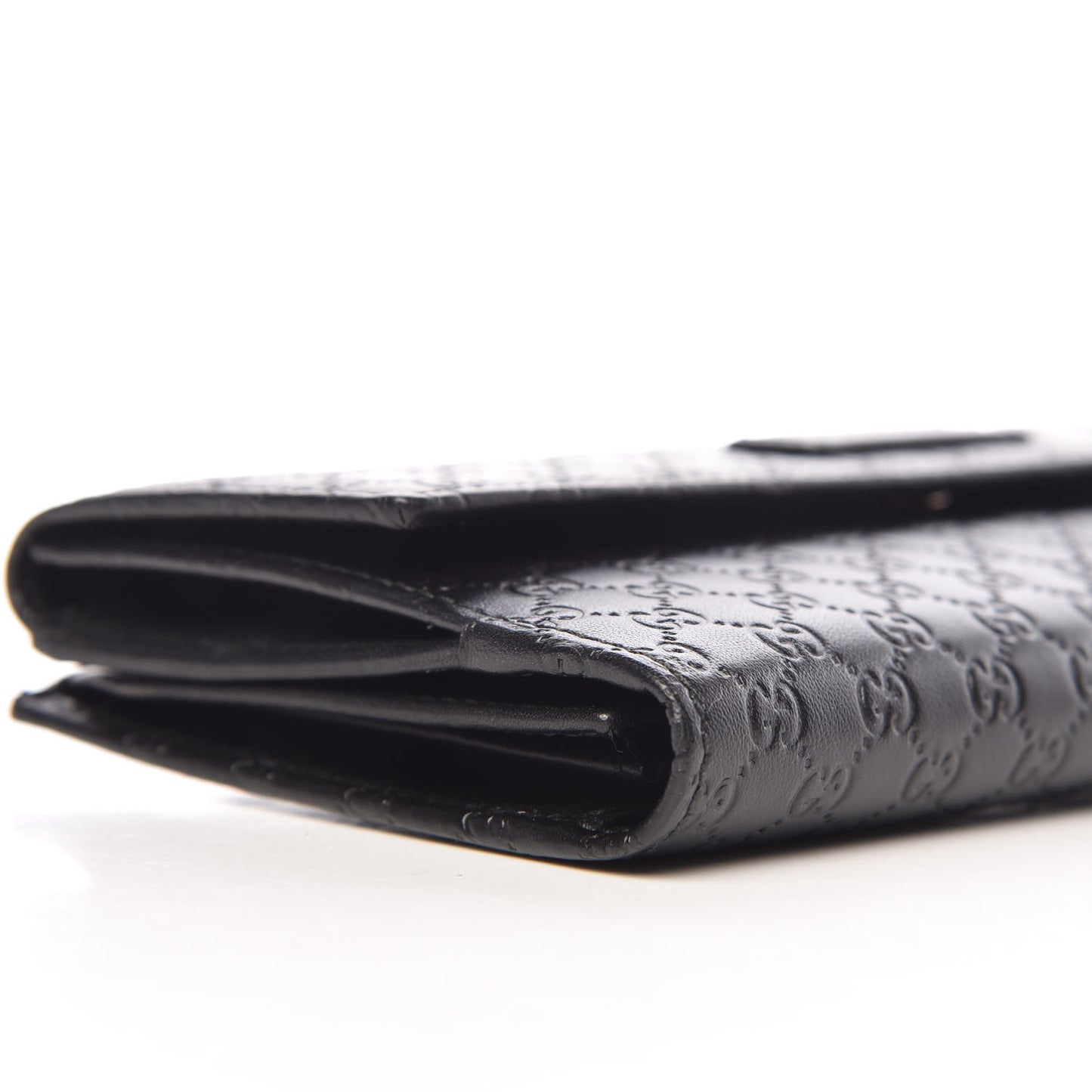 Microguccissima Continental Flap Wallet Black