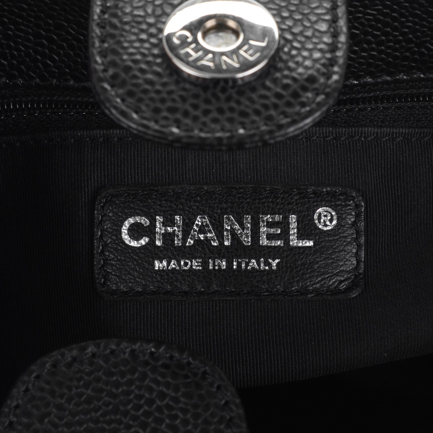 Chanel Caviar Quilted Petit Shopping Tote PST Black 6 of 7