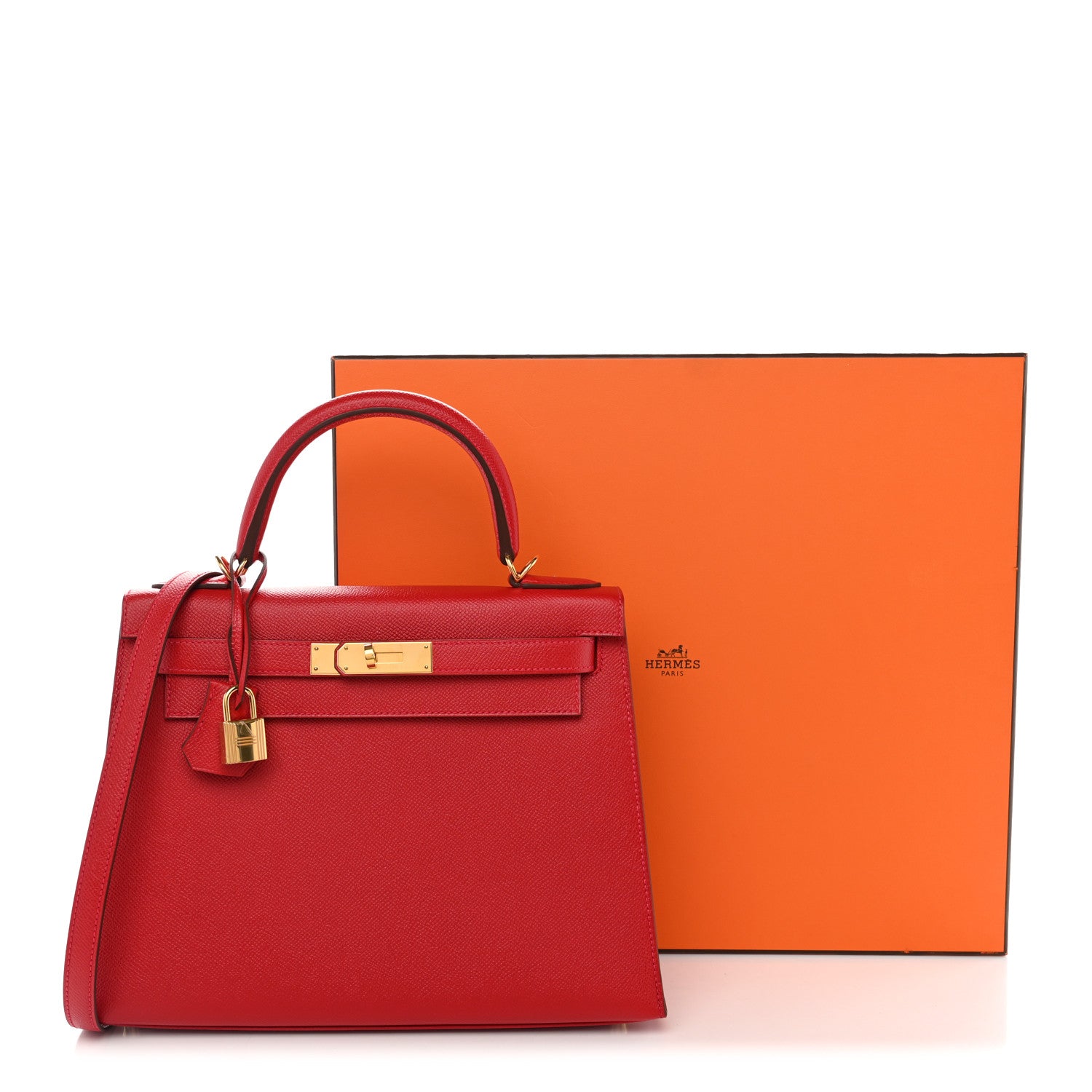 Hermes Epsom Kelly Sellier 28 Rouge Casaque 10 of 10