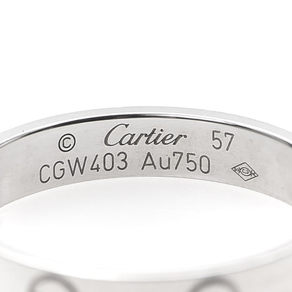 Cartier 18K White Gold LOVE Wedding Band Ring 57 8 4 of 4
