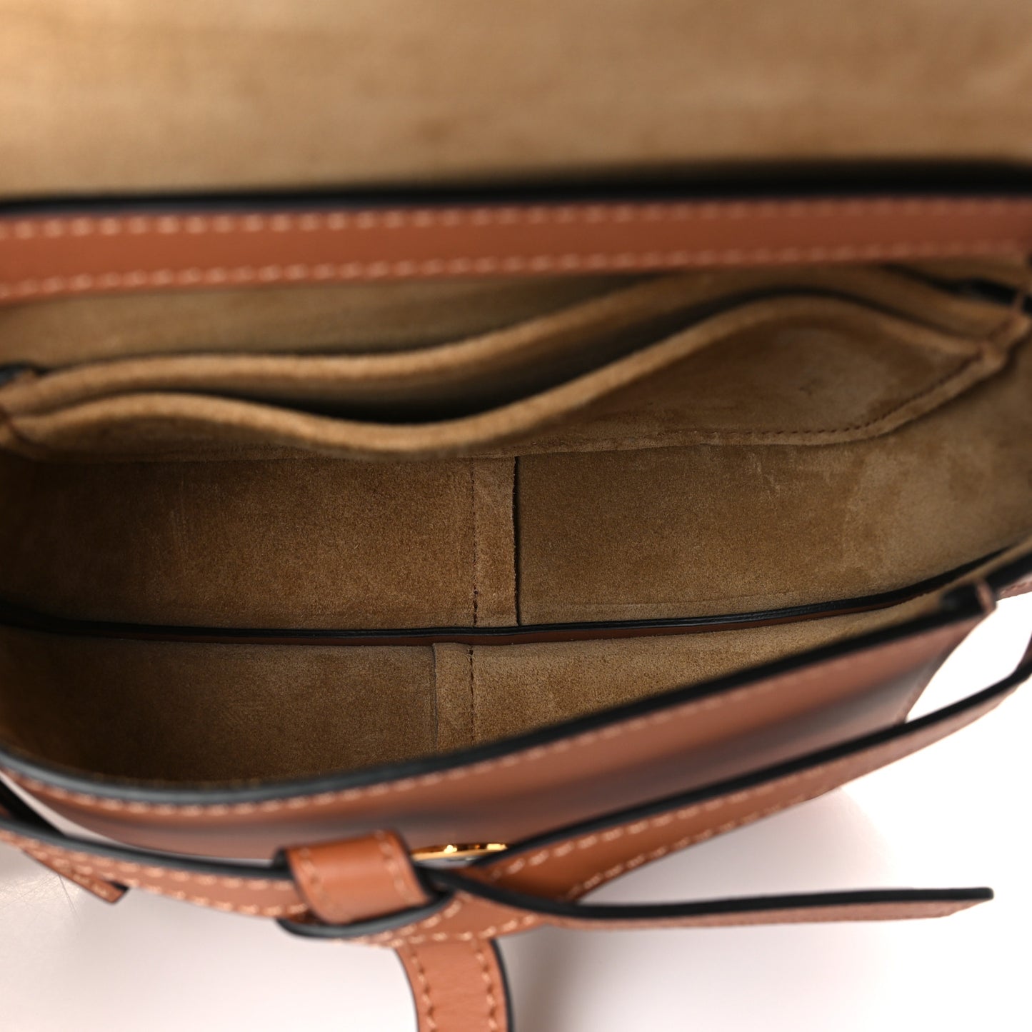 Calfskin Jacquard Mini Gate Dual Bag Tan
