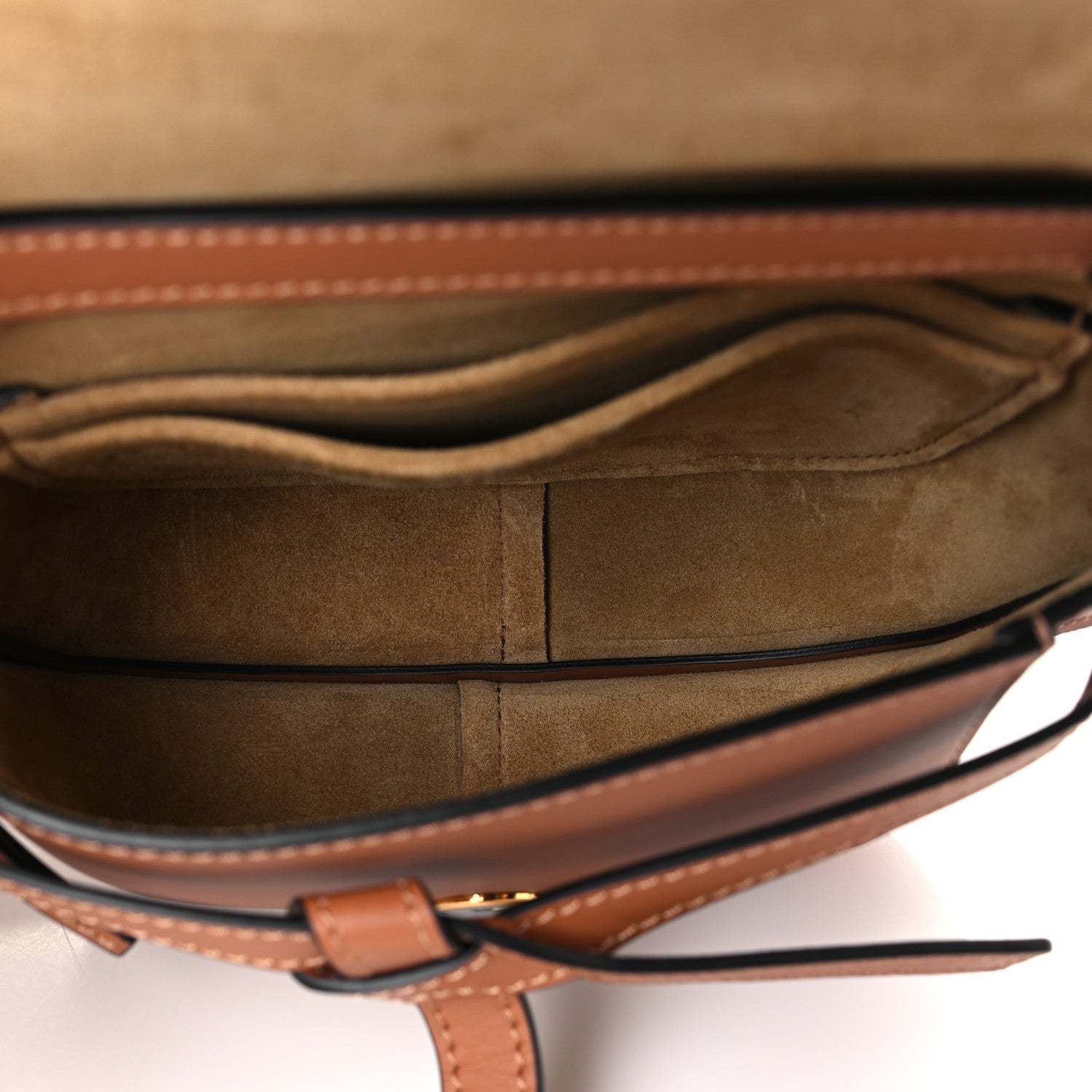 Loewe Calfskin Jacquard Mini Gate Dual Bag Tan 5 of 9