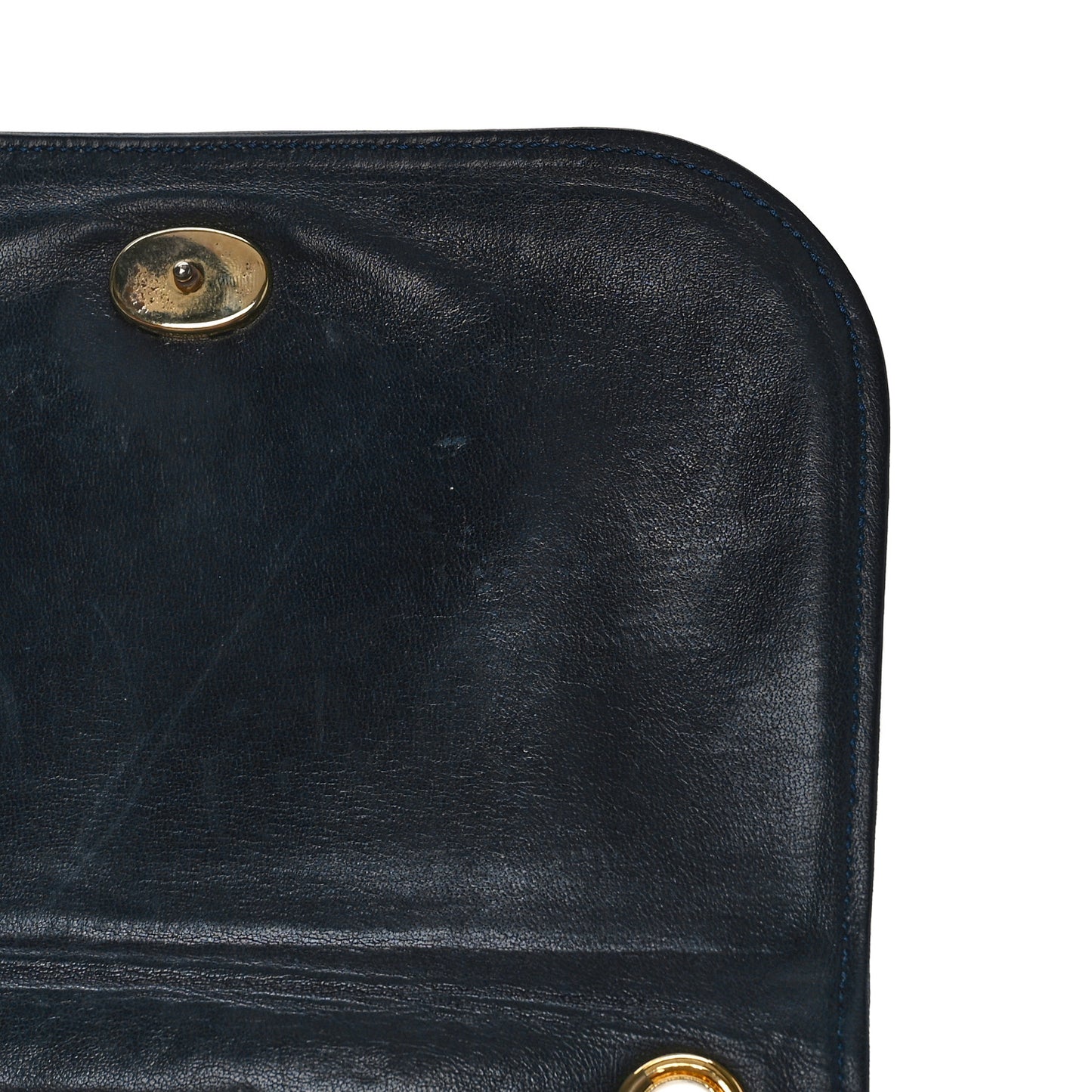 Lizard CC Mini Flap Bag in Navy