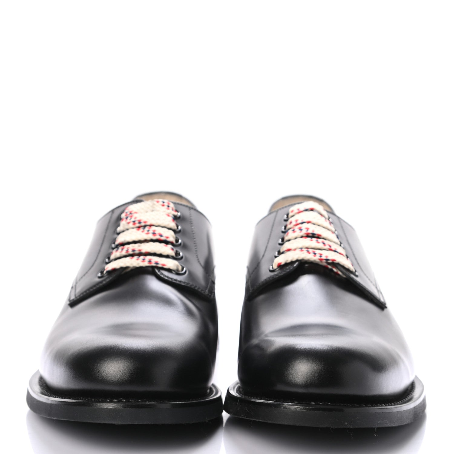 Gucci Calfskin Mens Lace Up Derby Loafers 7.5 Black 3 of 7