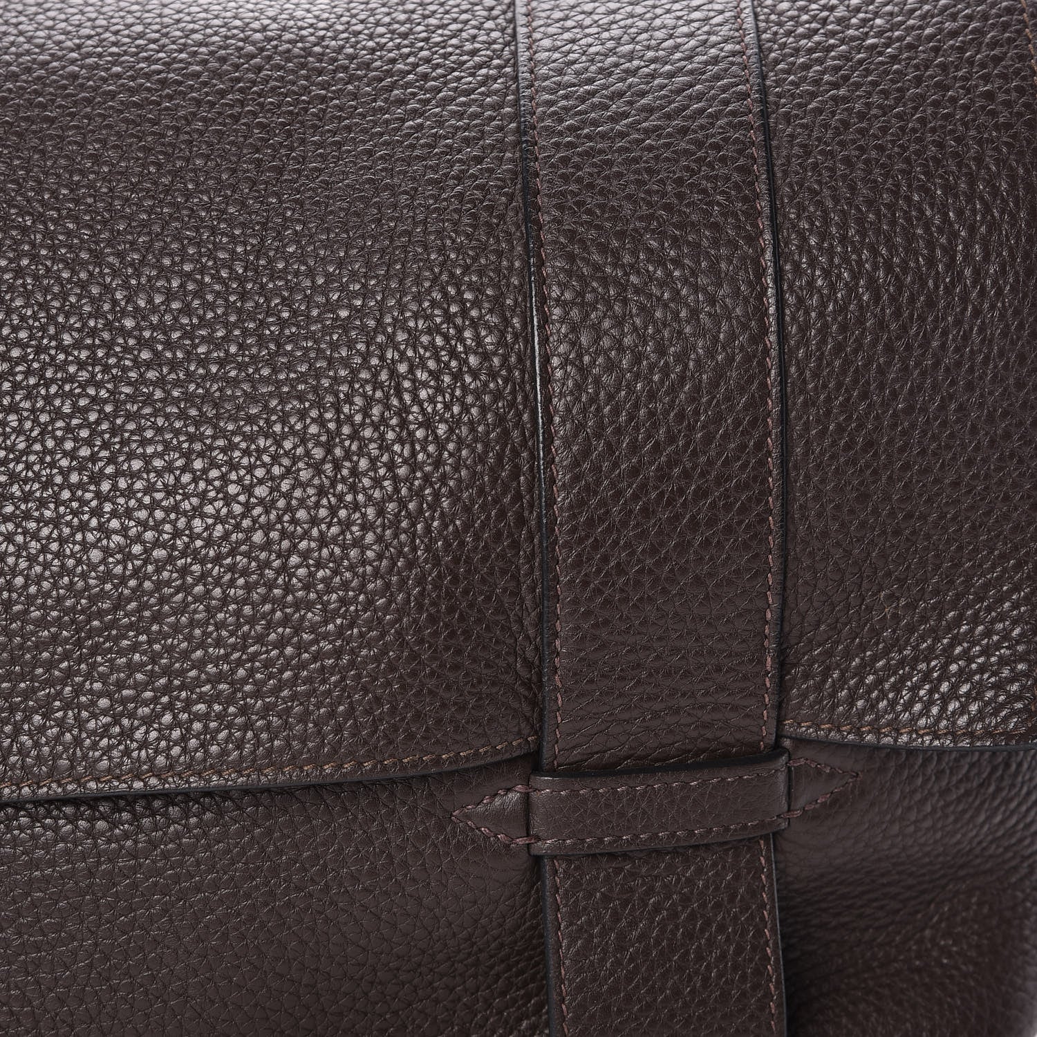 Hermes Taurillon Clemence Alfred 35 Chocolate 9 of 9
