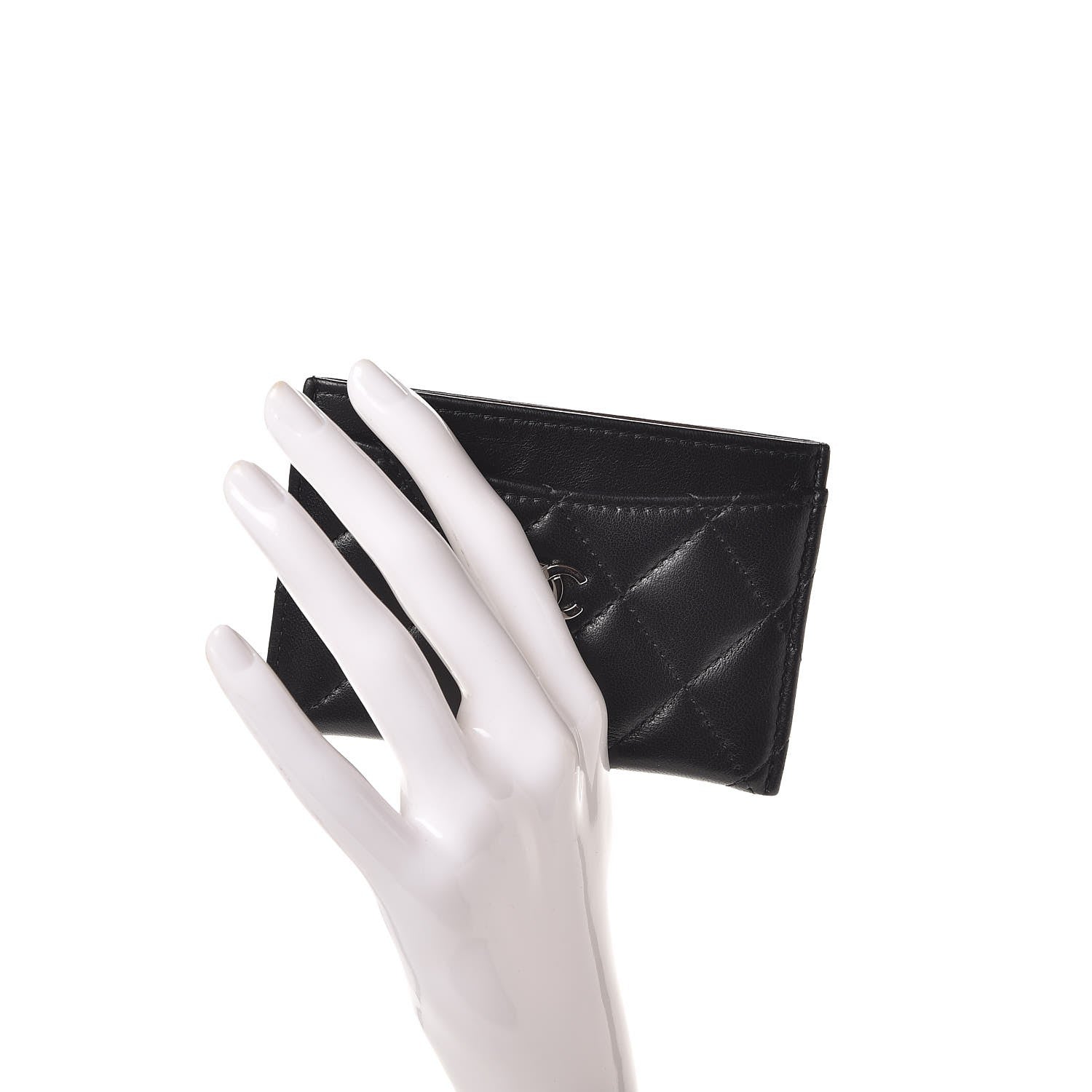 Chanel Lambskin Quilted Card Holder Black 2 of 9