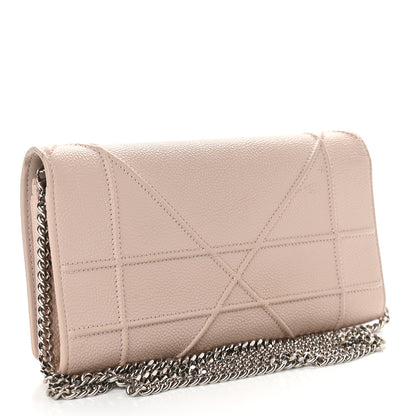Christian Dior Grained Calfskin Diorama Croisiere Chain Wallet Rose Poudre 3 of 9