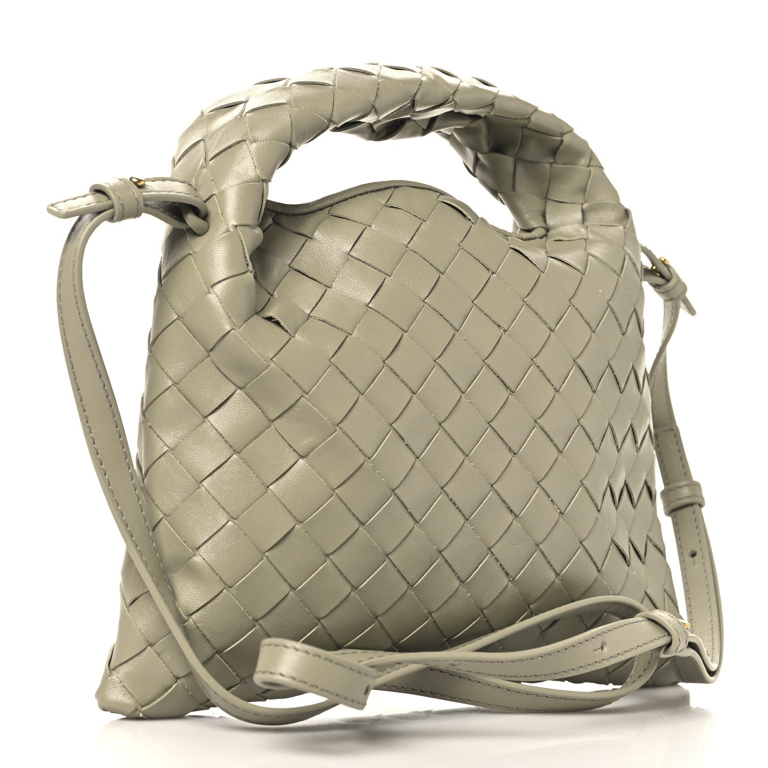 Bottega Veneta Calfskin Intrecciato Mini Hop Travertine 2 of 10