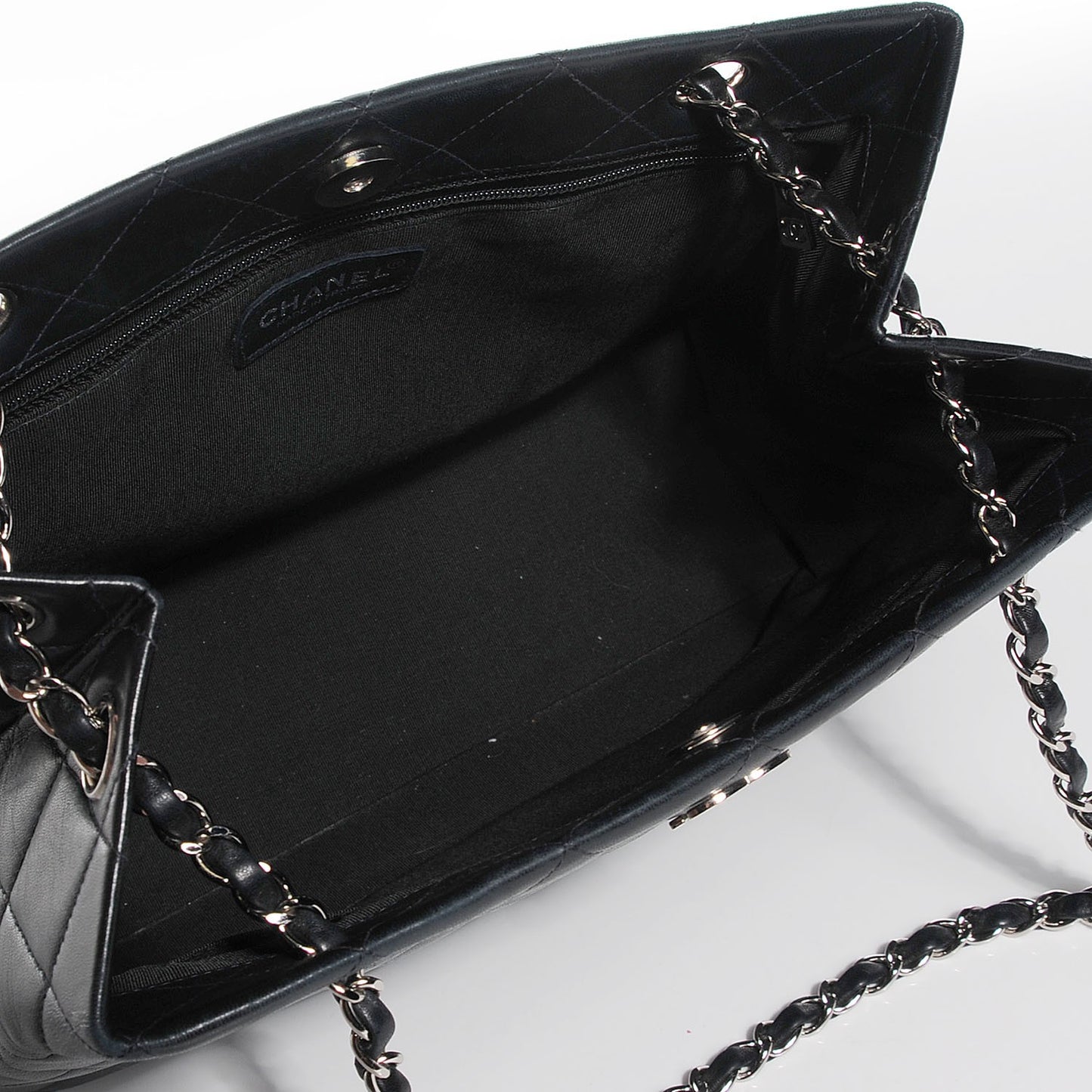 Lambskin Quilted Shoulder Bag Black