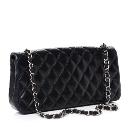 Chanel Lambskin Quilted East West Flap Black 3 of 12